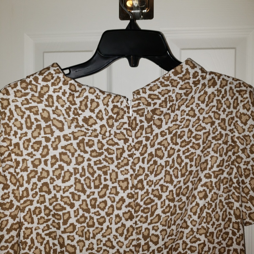 Leopard Cheetah Mini Linen Dress - Picture 5 of 6